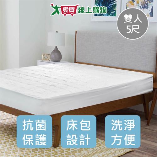 卡斯達床包式抗菌雙人保潔墊(5尺)可水洗 抗菌 防蟎 吸濕排汗【愛買】