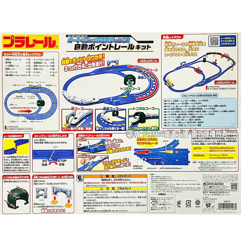 Fun心玩】TP90196 正版日本單複線自動切換三軌道組PLARAIL 鐵道王國