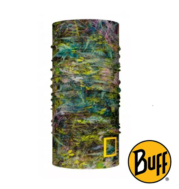 BUFF 國家地理頻道 Coolmax 抗UV頭巾 綠色秘林