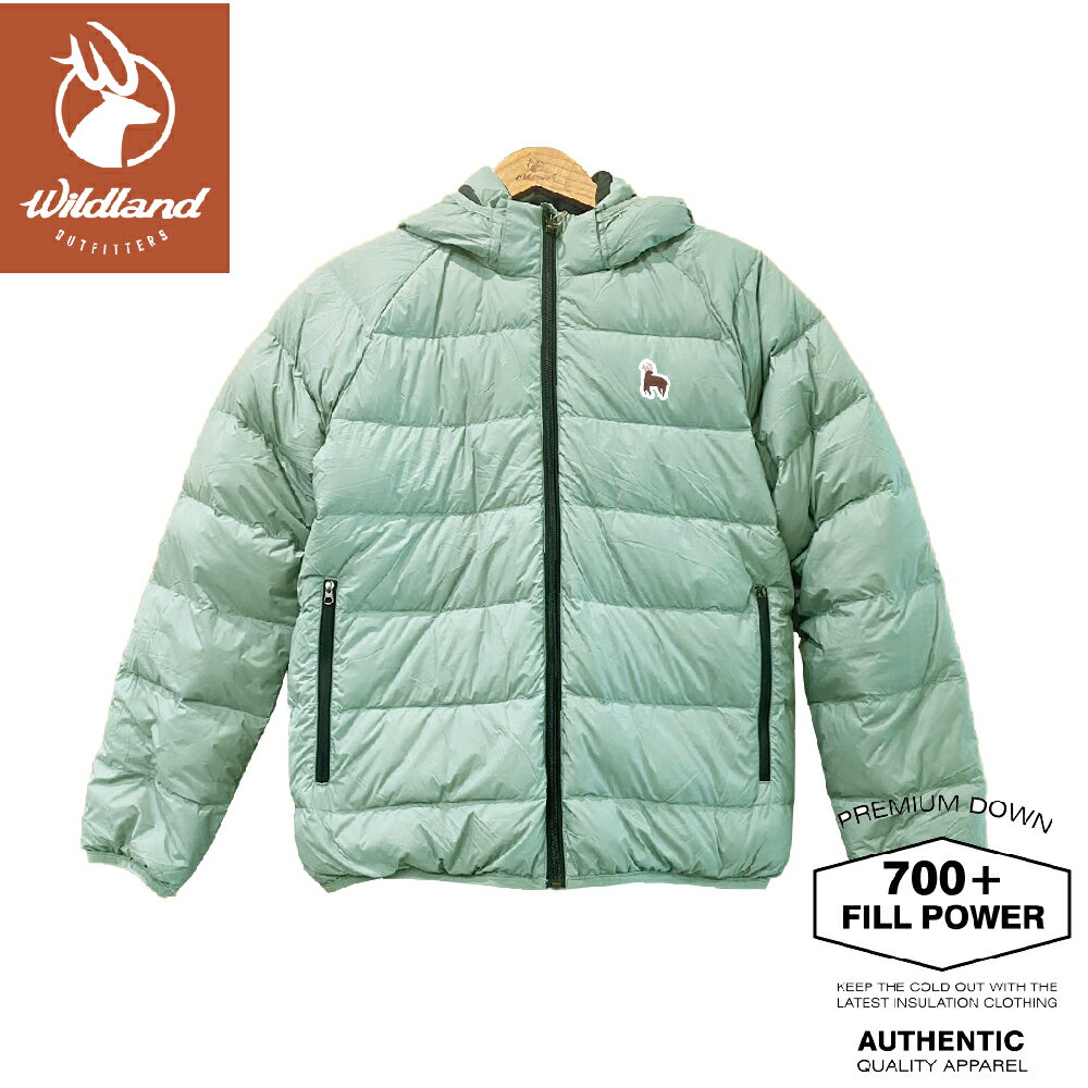 【Wildland 荒野 童 700FP雙面穿暖暖羽絨外套《灰濛綠》】K2103/保暖外套/機能外套