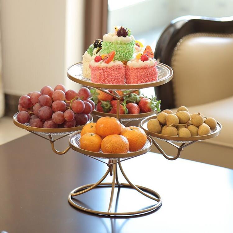 網紅水果盤客廳創意家用果盤茶幾糖果盤歐式多層拼盤北歐風格現代「限時特惠」