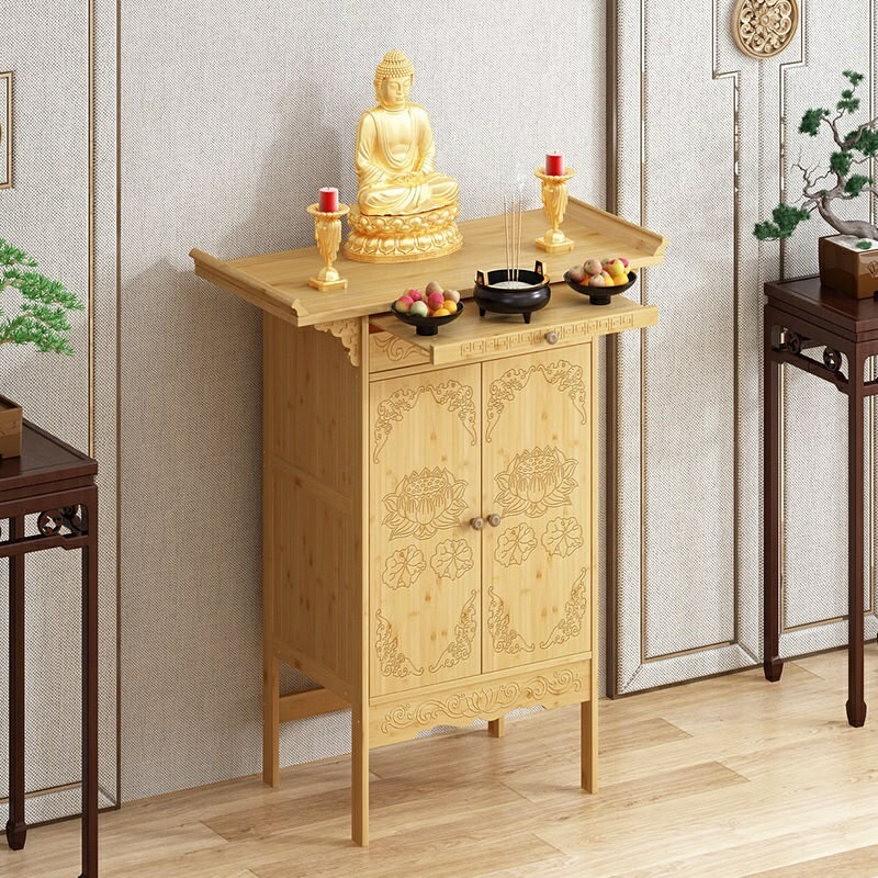 開立發票 【宅配免運】 實木供桌佛臺家用香案中式佛龕神臺觀音菩薩財神爺供奉櫃子貢臺桌 供臺香案 神龕 供奉桌 神桌PHZzz0619