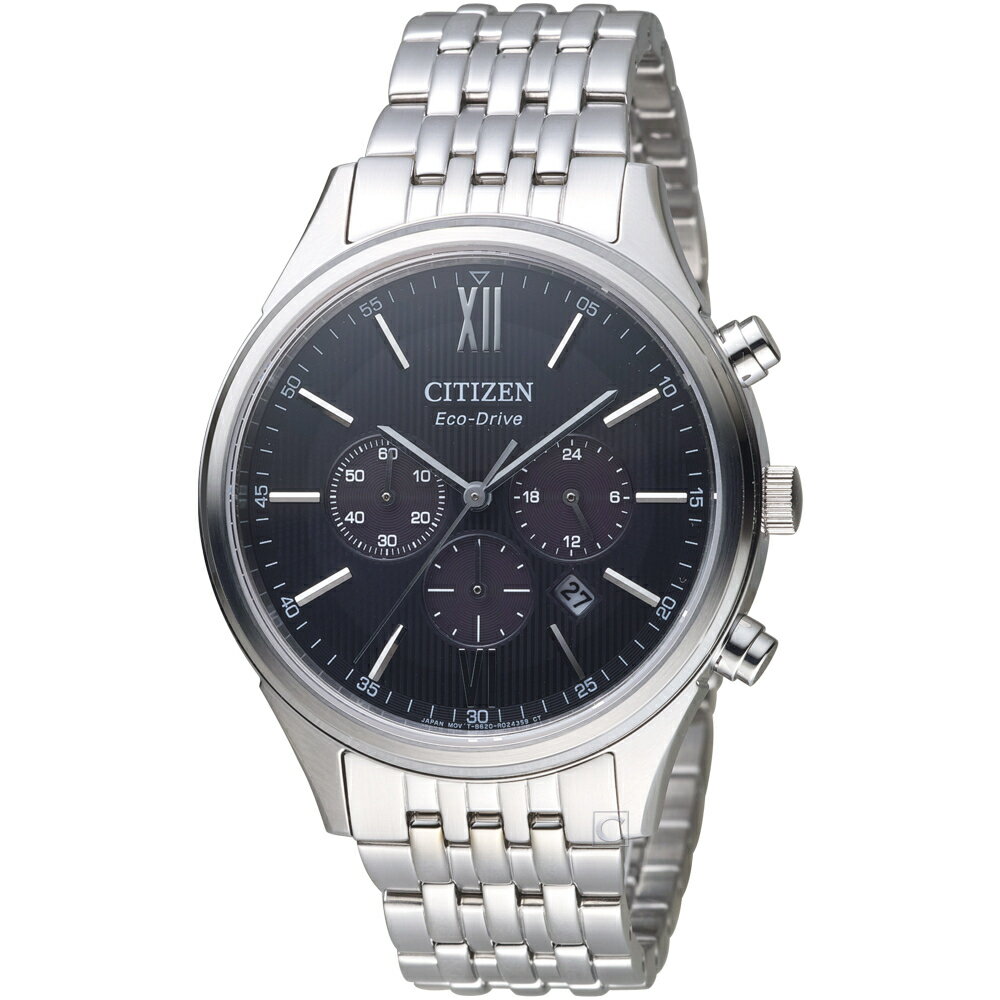 CITIZEN 星辰錶 紳士品味 Eco-Drive 腕錶 CA4410-84E -42mm-灰黑面鋼帶【刷卡回饋 分期0利率】【APP下單22%點數回饋】
