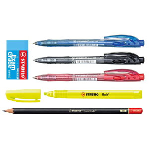 STABILO 德國 思筆樂 優質文具組合包（含橡皮擦、鉛筆、螢光筆、原子筆） / 包