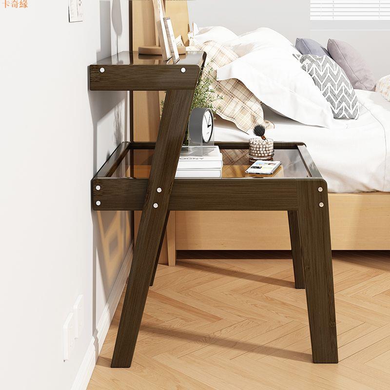 現代簡約奶油風床頭柜子實木收納家用臥室床邊置物柜ins兒童小型