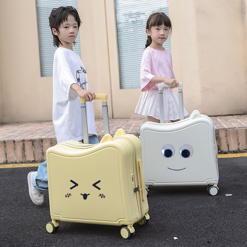 免運 開立發票 行李箱 旅行箱 新款小型兒童可坐騎行李箱女孩小學生輕便旅行箱可愛拉桿箱男 快速出貨