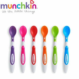 美國 Munchkin 安全彩色學習湯匙6入(3個月以上適用)【紫貝殼】