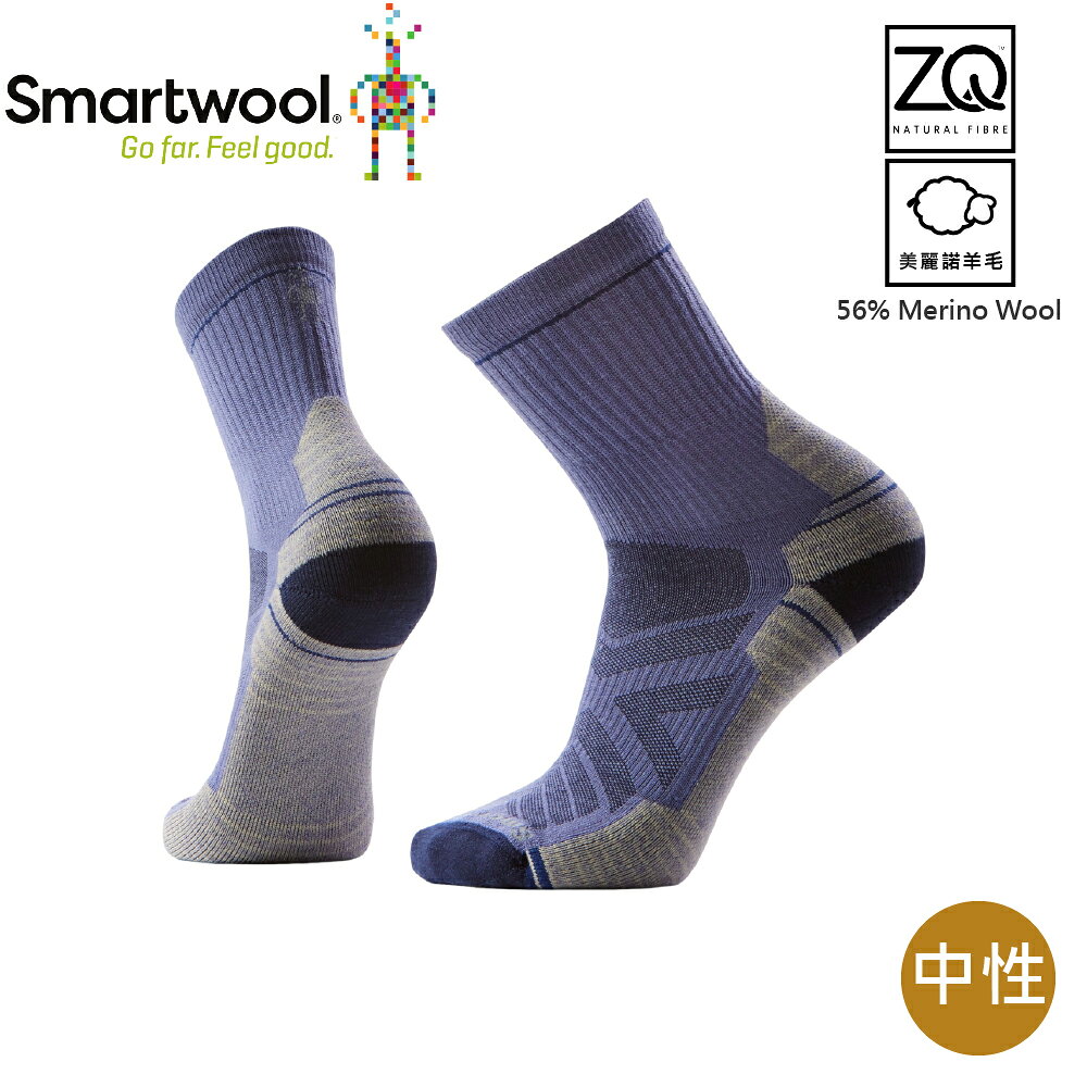 【SmartWool 美國 機能戶外全輕量減震中筒襪《暮藍》】SW001613/美麗諾羊毛襪/健行襪/經典四分襪/吸濕排汗/防臭
