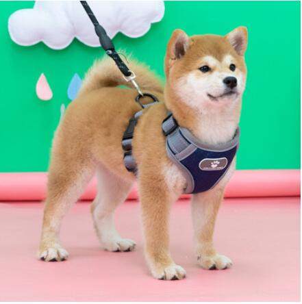 狗狗胸背带牵引绳背心式背带防爆冲中型犬宠物用品柴犬项圈小型犬 幸福驛站