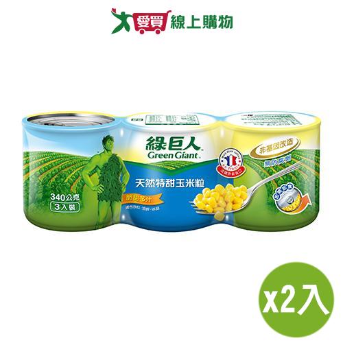 綠巨人 天然特甜玉米粒340G*3【兩入組】【愛買】