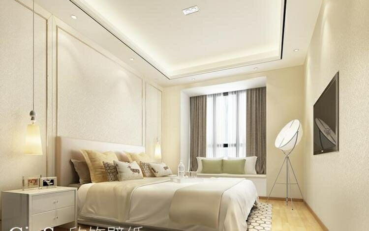 欣飾純色3D立體蠶絲素色北歐臥室墻紙客廳壁紙歐式簡約現代背景墻
