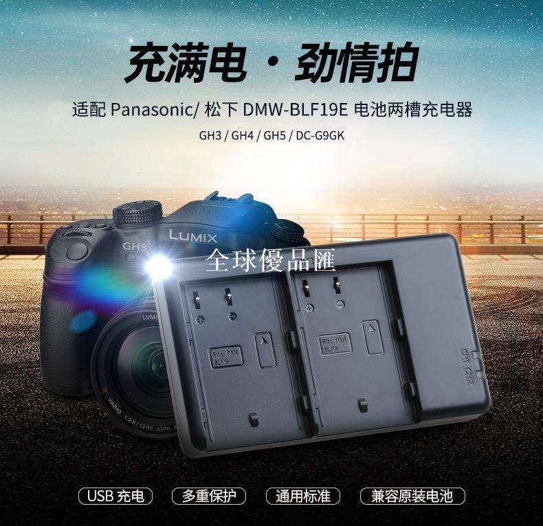 【全球優品匯】灃標適用松下DMW-BLF19E充電器GH4 GH5S GH3 G9LGK相機電池雙充