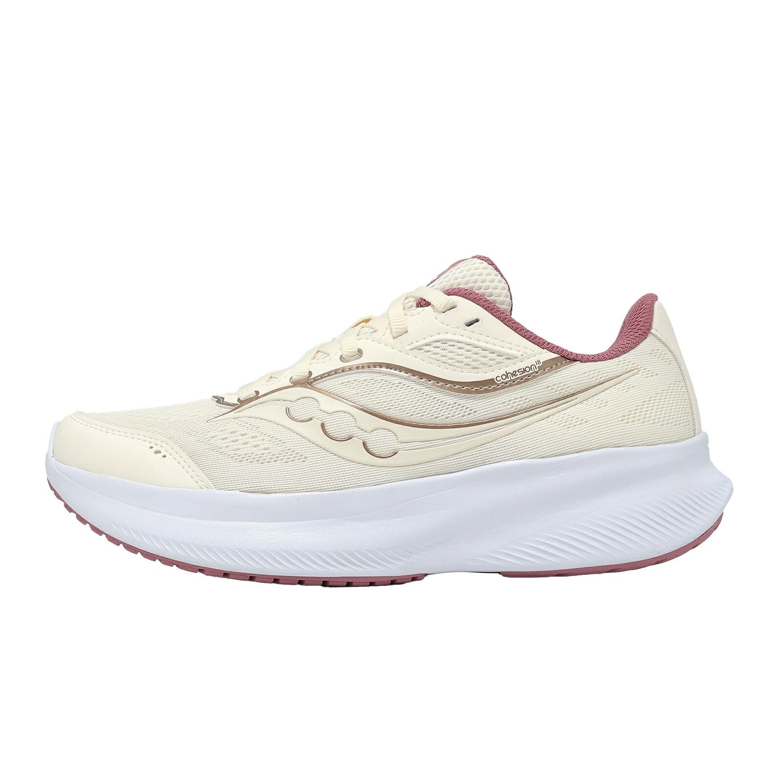 Saucony 索康尼 慢跑鞋 Cohesion 18 女鞋 米 粉紅 入門款 緩衝 運動鞋 S11034111