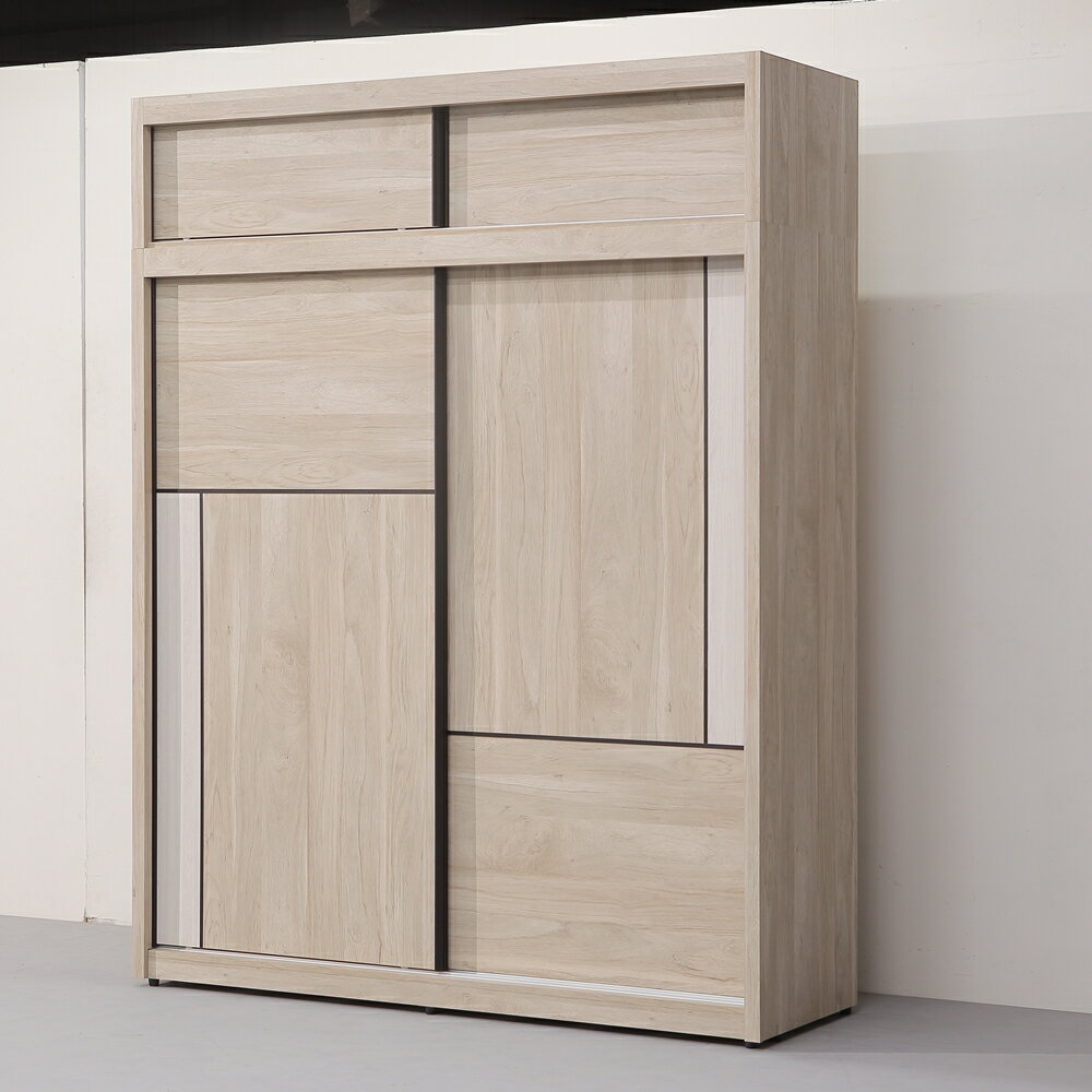 【直人木業】HANA當代日系182公分高被櫃滑門衣櫃｜APP結帳再賺4%點數 1