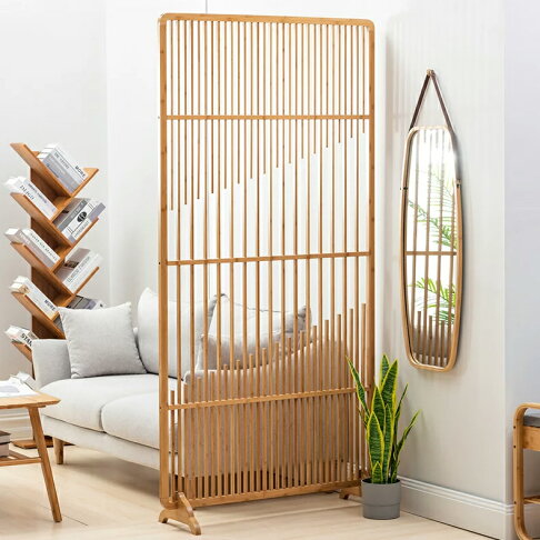 優購生活 日式竹子屏風隔斷客廳家用簡約實木格柵折疊移動入戶玄關落地座屏屏風櫃 屏風 隔間 客廳 玄關櫃 隔板 屏風架訂製 0