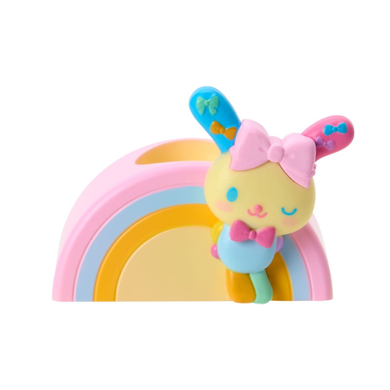asdfkitty*花小兔 華麗緞帶 造型玩偶擺飾-印章架-辦公室文具用品-也可當擺飾.裝飾品.口紅架-日本正版