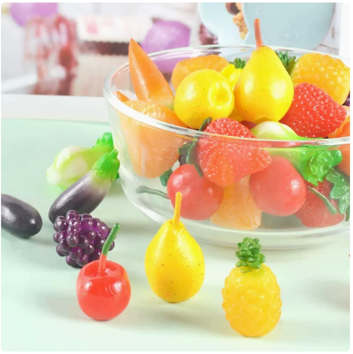 【滿299出貨】模擬迷你水果蔬菜微縮假食物模型胡蘿蔔白菜泰國露楚擺飾兒童玩具 模擬水果 模擬模型 模擬擺件