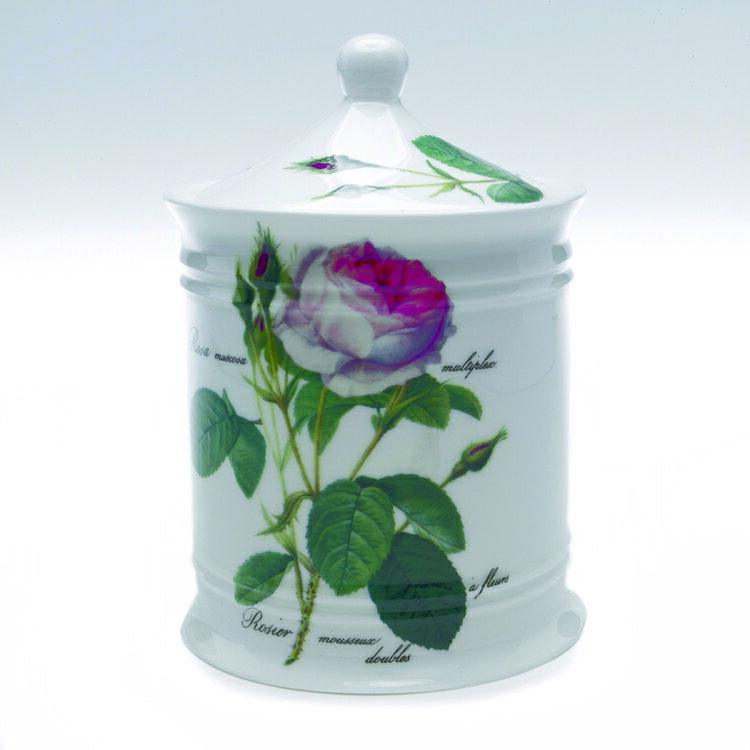 英國 Roy kirkham 浪漫淺玫瑰系列 - 棉花罐(直徑10.5/高17.5cm)