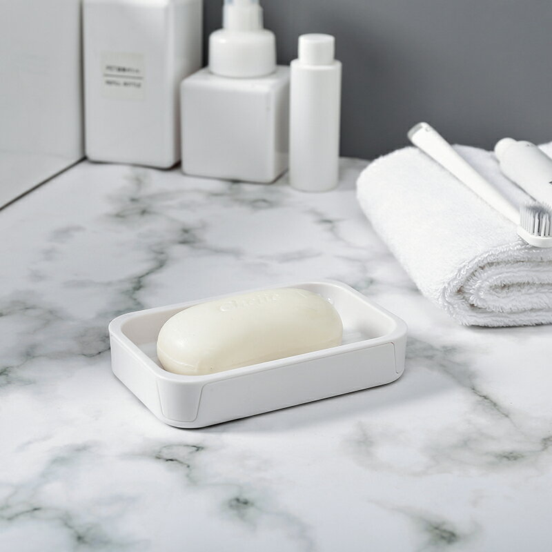 肥皂盒免打孔創意雙層衛生間大號家用香皂盒瀝水肥皂架皂托塑料