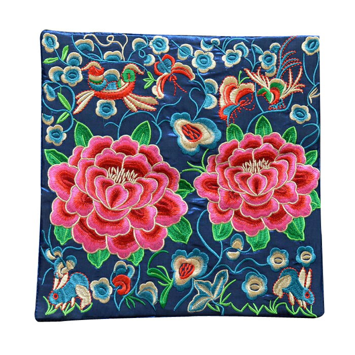 中式民族風繡片牡丹花紅色工藝刺繡鼠標墊電話墊 外事禮品 4