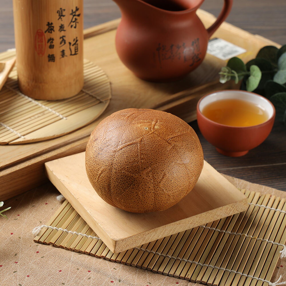 【赤柑食品】「柚仔菓(有皮)完整無切 485 克」八仙果 台灣製造 八蔘果 佛手 傳統 蜜餞 零食