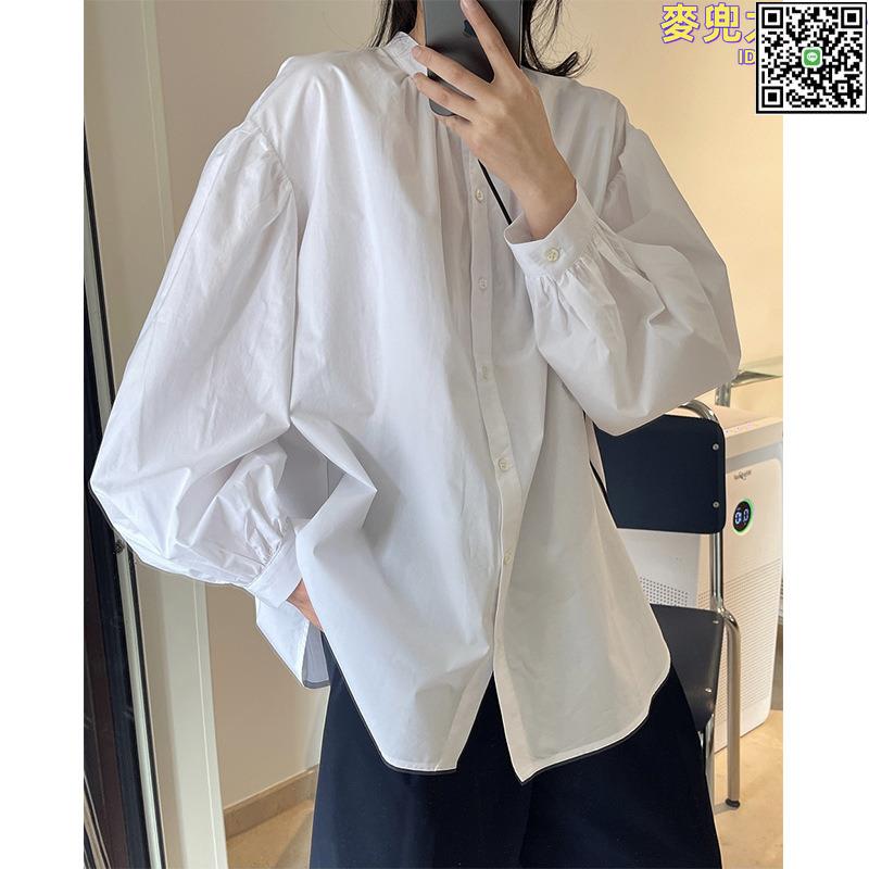 【全球優品滙】質感推薦春季新款韓版文藝宮廷風小立領襯衫燈籠袖寬鬆顯瘦上衣女