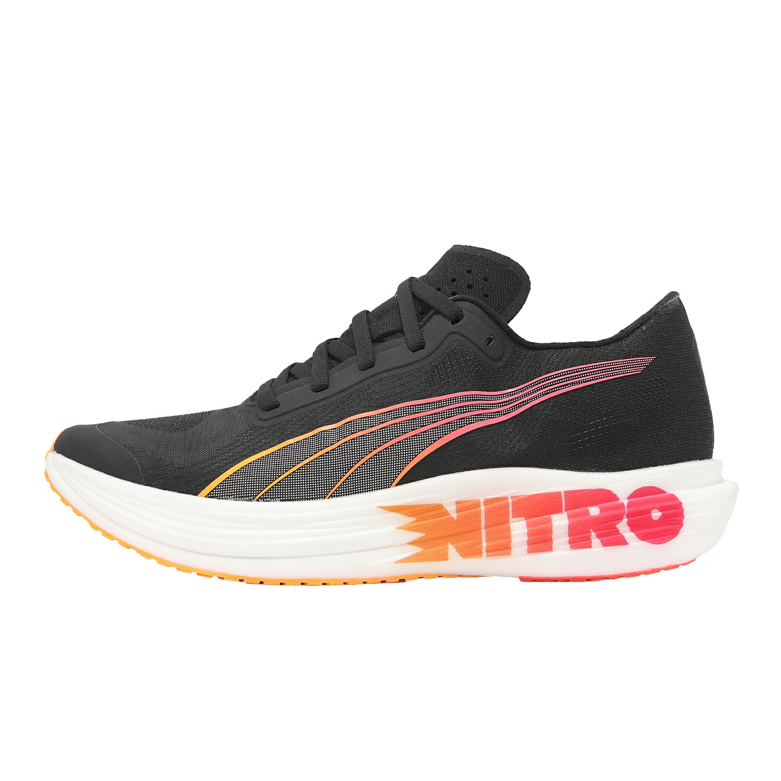 Puma 競速跑鞋 Deviate NITRO Elite 2 男鞋 黑橘 碳板 輕量 緩衝 運動鞋 309695-01