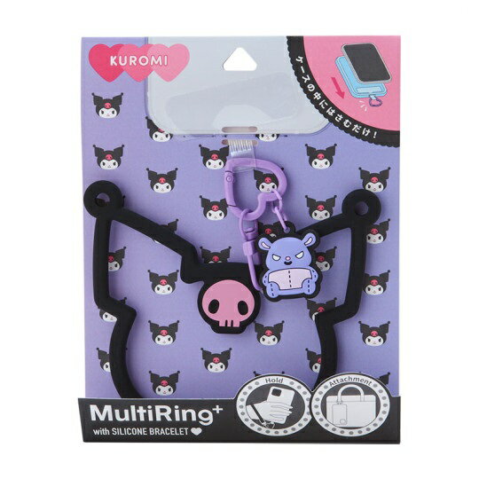 【震撼精品百貨】酷洛米 Kuromi~日本SANRIO三麗鷗 酷洛米矽膠造型手機手腕環-大頭款*55179