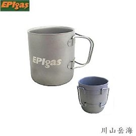 [ EPIgas ] 鈦金屬雙層杯(M) / 斷熱杯 / 炊具 / 杯子 / T-8104