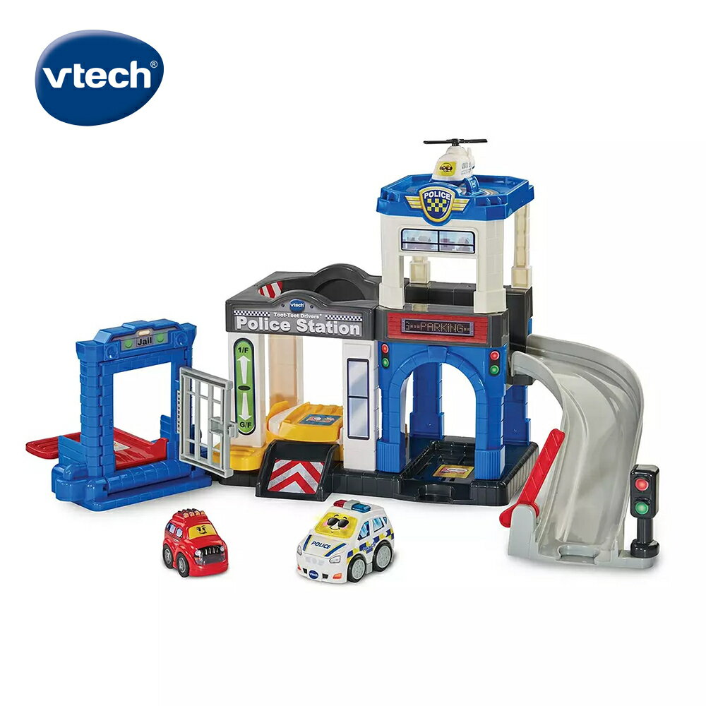 Vtech 聲光城市嘟嘟車-城市警察局軌道組★衛立兒生活館★