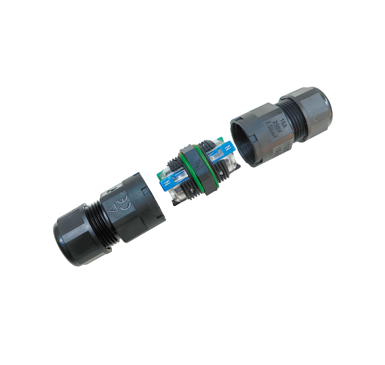 舞光 三芯防水接頭 螺牙式三芯連接器 防水 防火尼龍 免使用螺絲固定 延長出線 線路快接串接防水