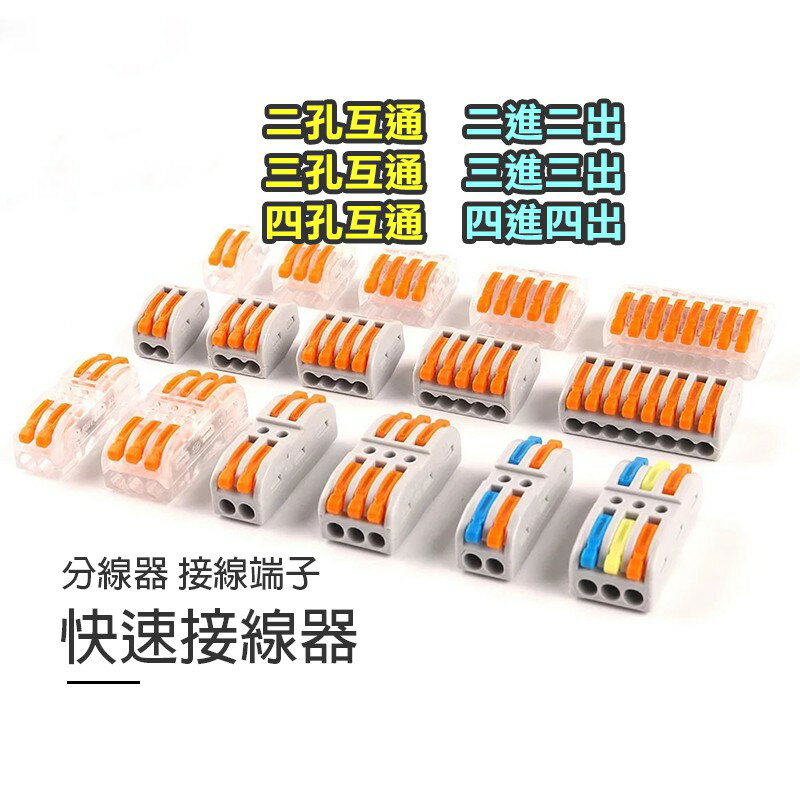 快速接線器【H026】臺灣出貨 居家 PCT快速接線夾 分線器 配線盒 壓接端子 接線端子萬能導線電線連接器