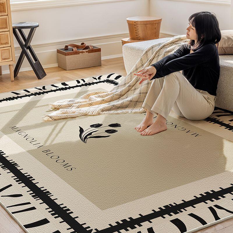 地毯 房間地毯 客廳地毯 床邊地毯 臥室地毯 法式復古奶油風客廳地毯 現代輕奢高級沙發茶幾毯 書房臥室
