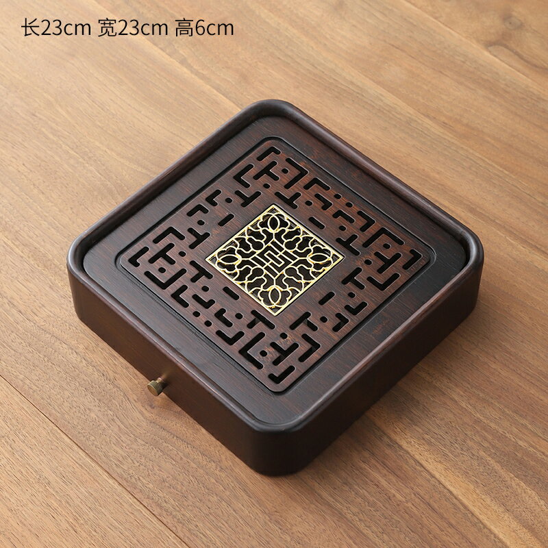 茶盤/茶臺/茶托盤 竹四方形茶盤家用排水兩用簡易託盤實木茶具幹泡小型儲水式小茶臺【CM18813】