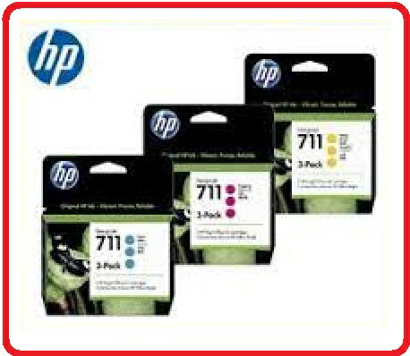 HP 711 3-pack 29毫升 彩色墨水匣 紅CZ135A / 藍CZ134A / 黃CZ136A
