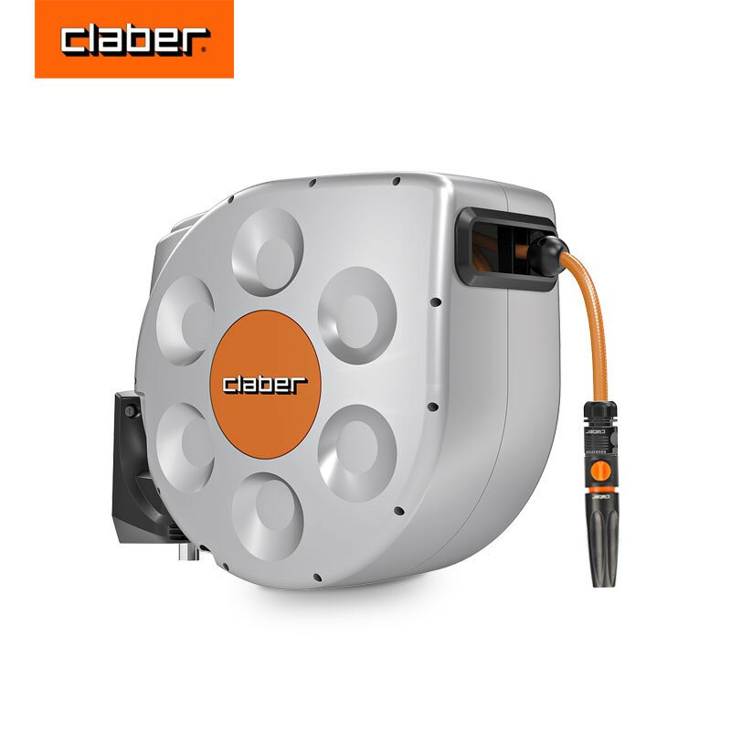 意大利嘉霸claber自動收管水管車壁掛式澆花洗車伸縮收納架花園 4