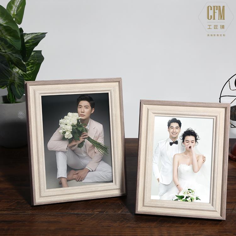婚紗7寸相框擺臺定製來圖定做成結婚洗照片帶列印高階感創意簡約 NMS名購新品