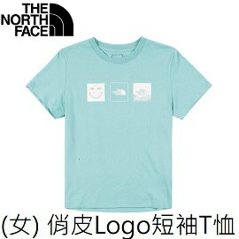 [ THE NORTH FACE ] 女 俏皮Logo短袖T恤 嫩綠/ NF0A7QTV6R7