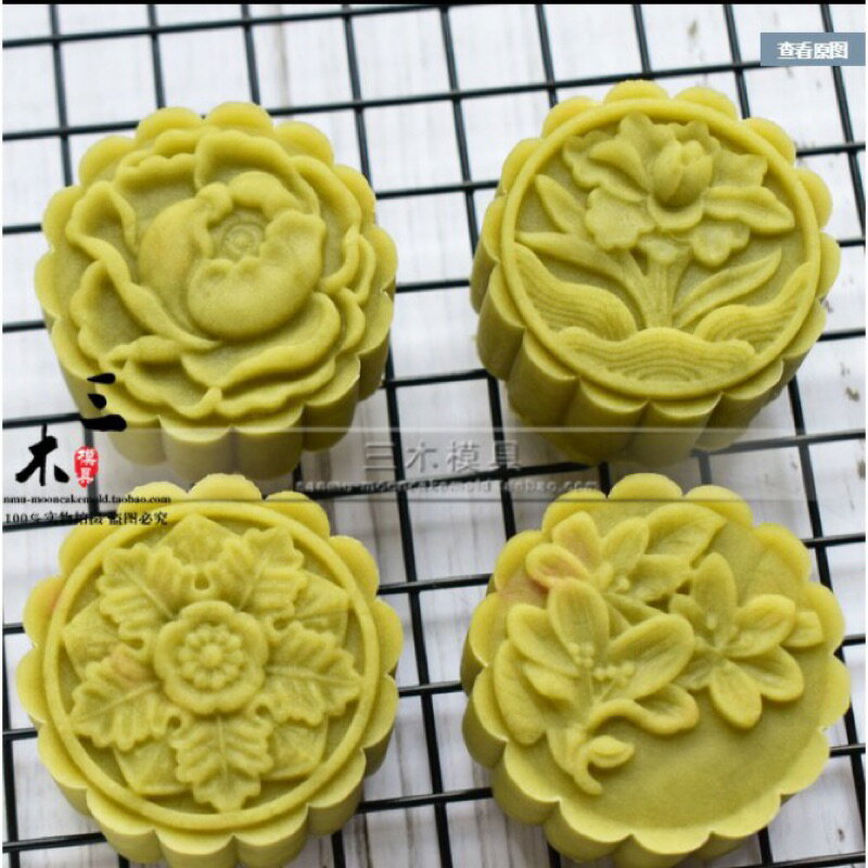 FDA認證 冰皮月餅模 綠豆糕模 加厚50g~100g 雪花 圓形月餅模 立體月餅模 月餅模 糕餅模 月餅壓模 手壓模
