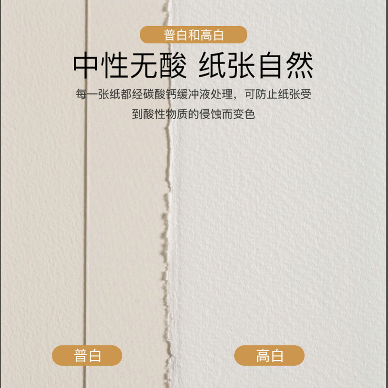 獲多福水彩紙300g細紋中粗紋粗紋初學者分裝190g水彩本棉槳畫紙獲多福美術專業4K8K16K32K水粉畫水彩畫畫紙