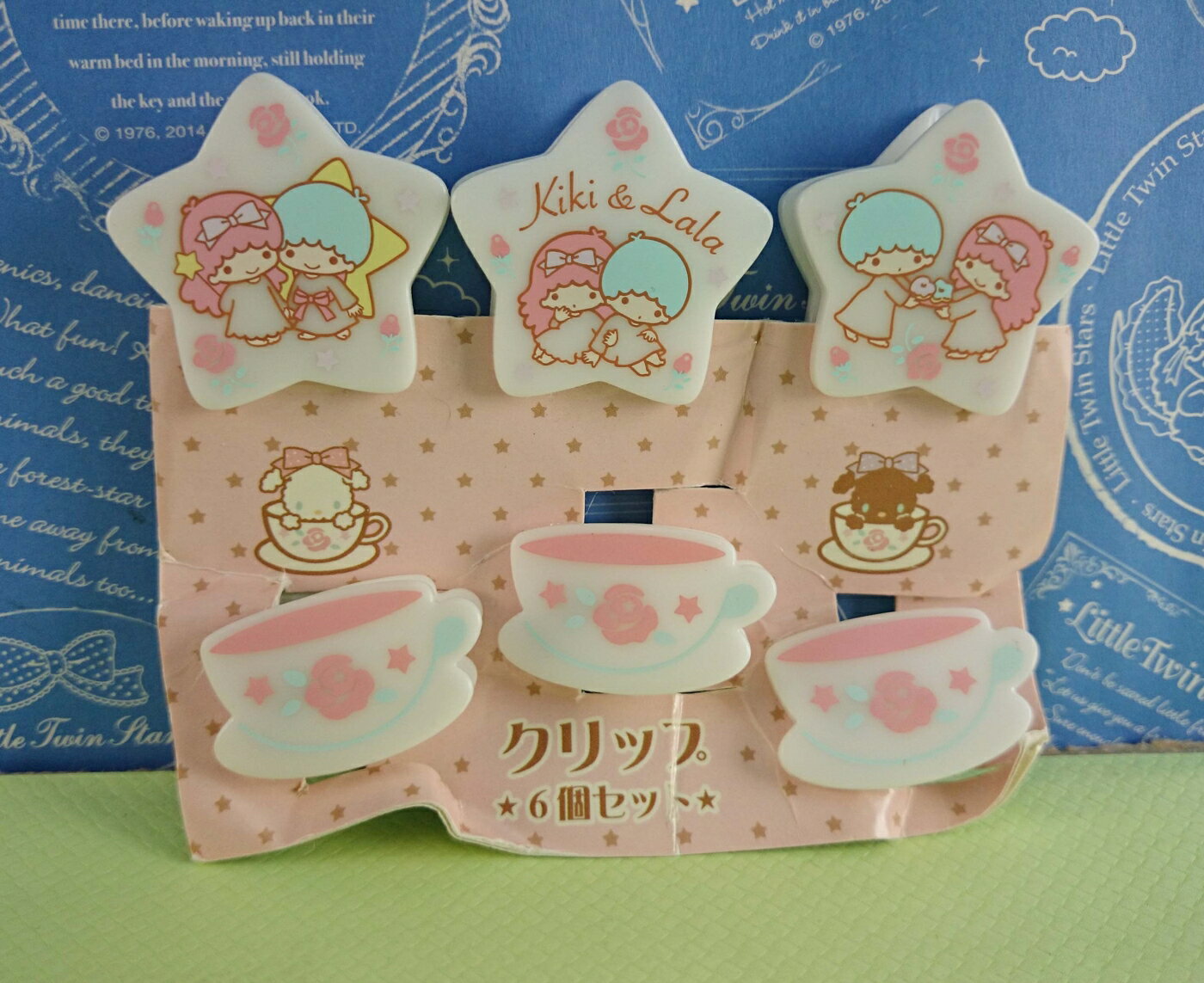 【震撼精品百貨】Little Twin Stars KiKi&LaLa 雙子星小天使 三麗鷗造型夾-咖啡造型(6入)#48460 震撼日式精品百貨