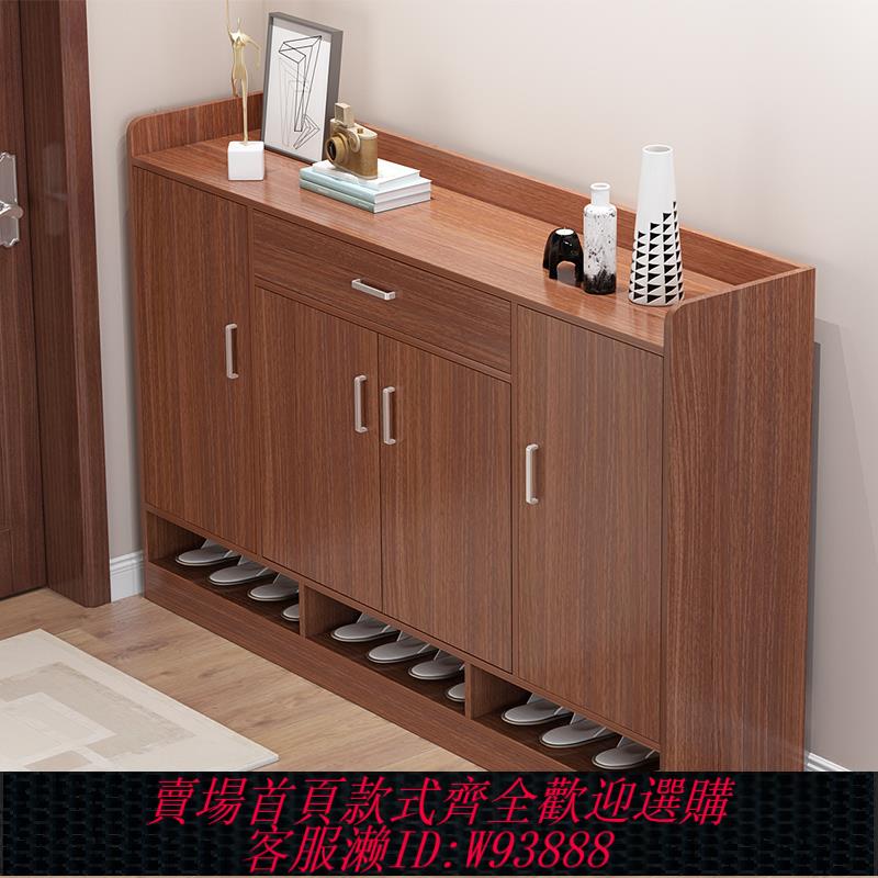 {臺灣公司貨 可打統編}鞋櫃家用門口收納防塵簡易鞋架子多層經濟型仿實木宿舍靠墻置物架
