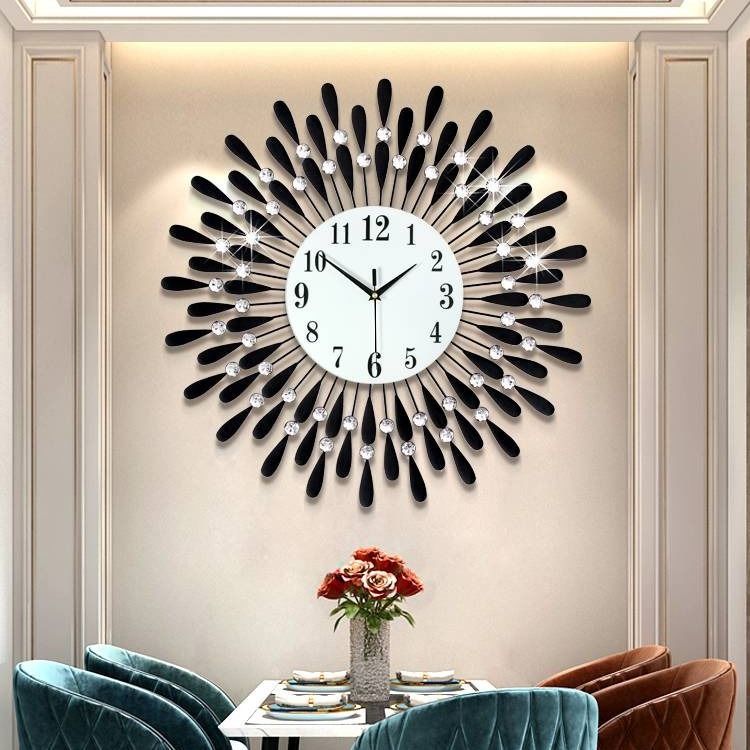 北歐式鐘表掛鐘客廳簡約創意大氣輕奢表家用時尚藝術裝飾時鐘