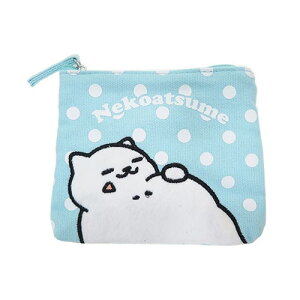 水藍色款【日本進口正版】貓咪收集 零錢包 面紙包 收納包 卡片包 Neko atsume - 427846