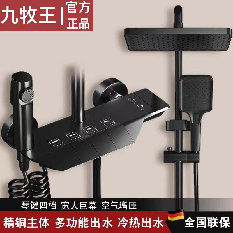 {可打統編 保固一年}淋浴花灑套裝全銅淋浴器花灑家用恒溫增壓衛浴噴頭浴室淋雨水龍頭 0