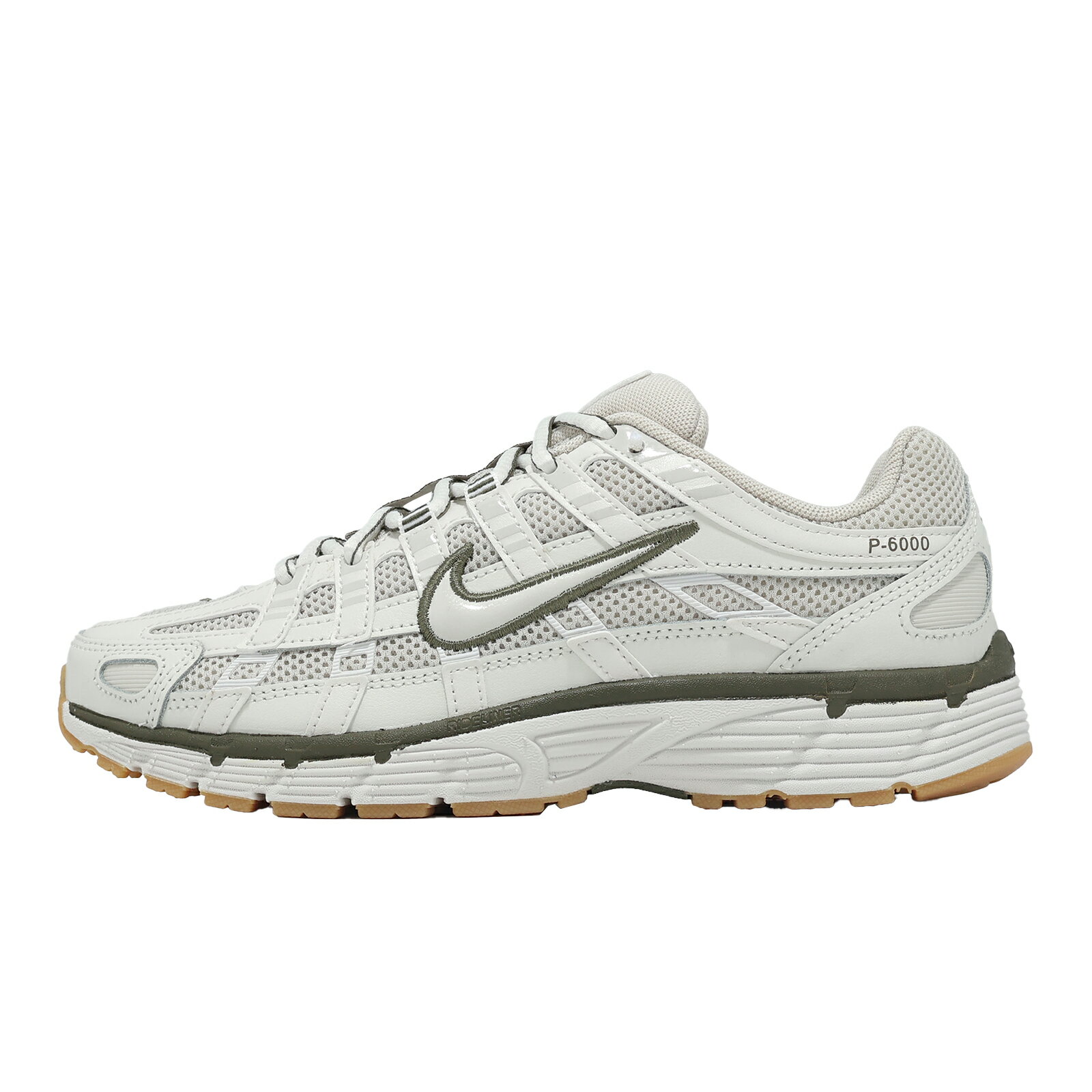 Nike 休閒鞋 Wmns P-6000 女鞋 米白 綠 復古 緩震 BV1021-016