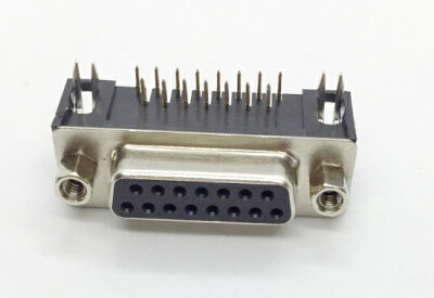 15P彎腳母頭 DB15 / DR15 / 15針 RS232串口90度彎腳(5個含稅價)【佑齊企業 iCmore】