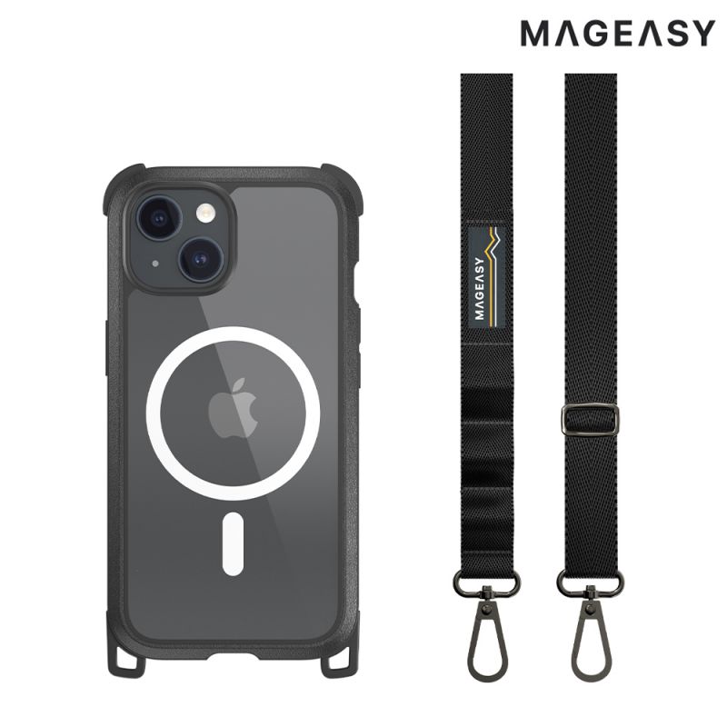 手機殼 防摔殼 MAGEASY Apple iPhone 15 Plus Odyssey M + Strap 保護殼【愛瘋潮】【APP下單最高22%回饋】