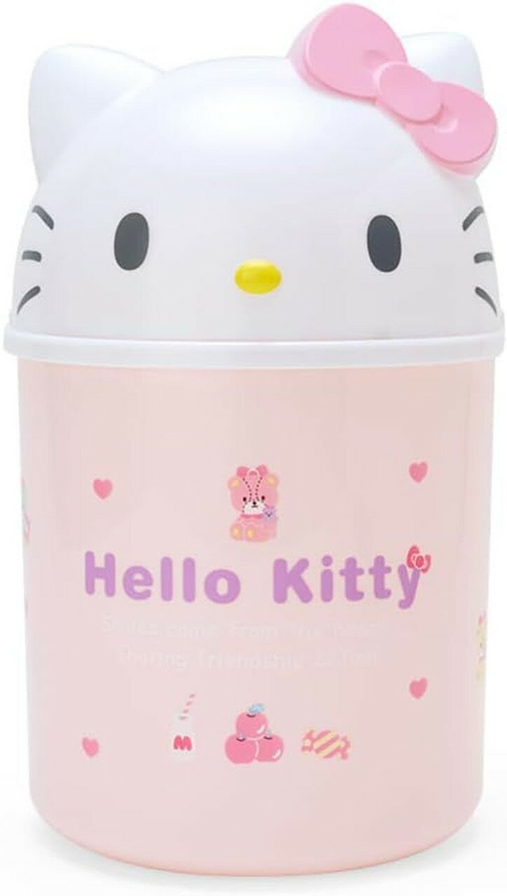 【震撼精品百貨】Hello Kitty_凱蒂貓~日本SANRIO三麗鷗 KITTY掀蓋式造型垃圾桶-大臉款*79850