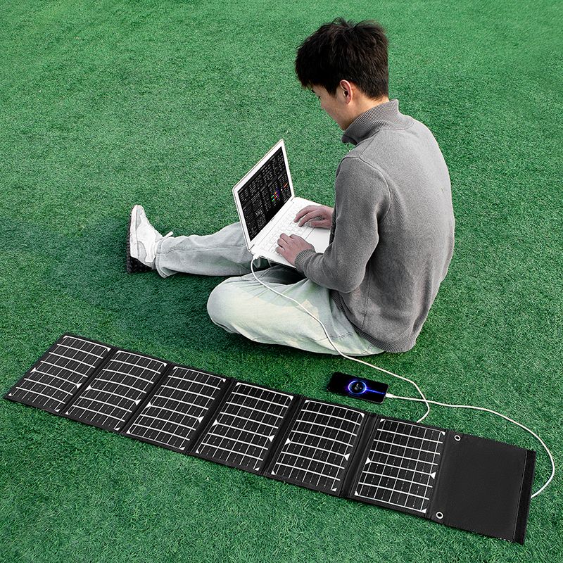 戶外太陽能充電板光伏便攜12v快充電寶手機折疊車載單晶正品發器